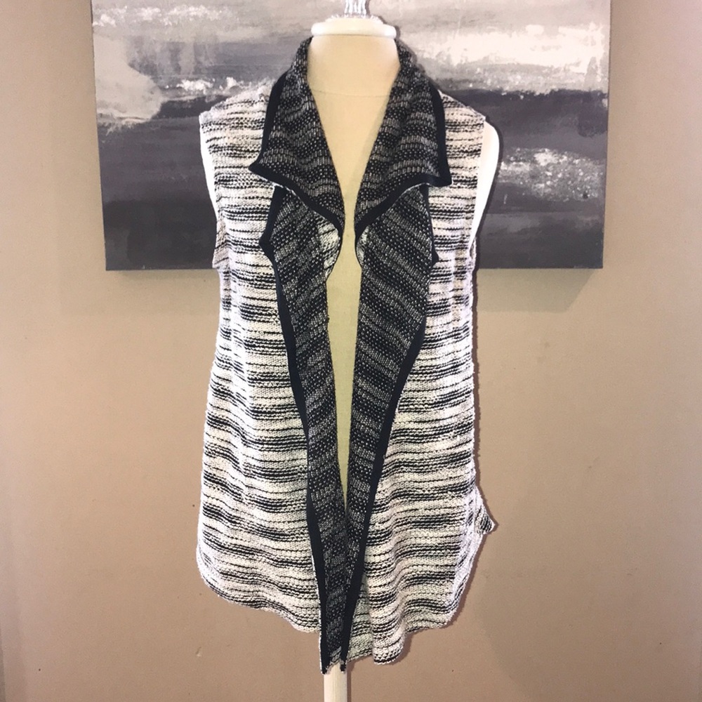 Black and white sweater vest